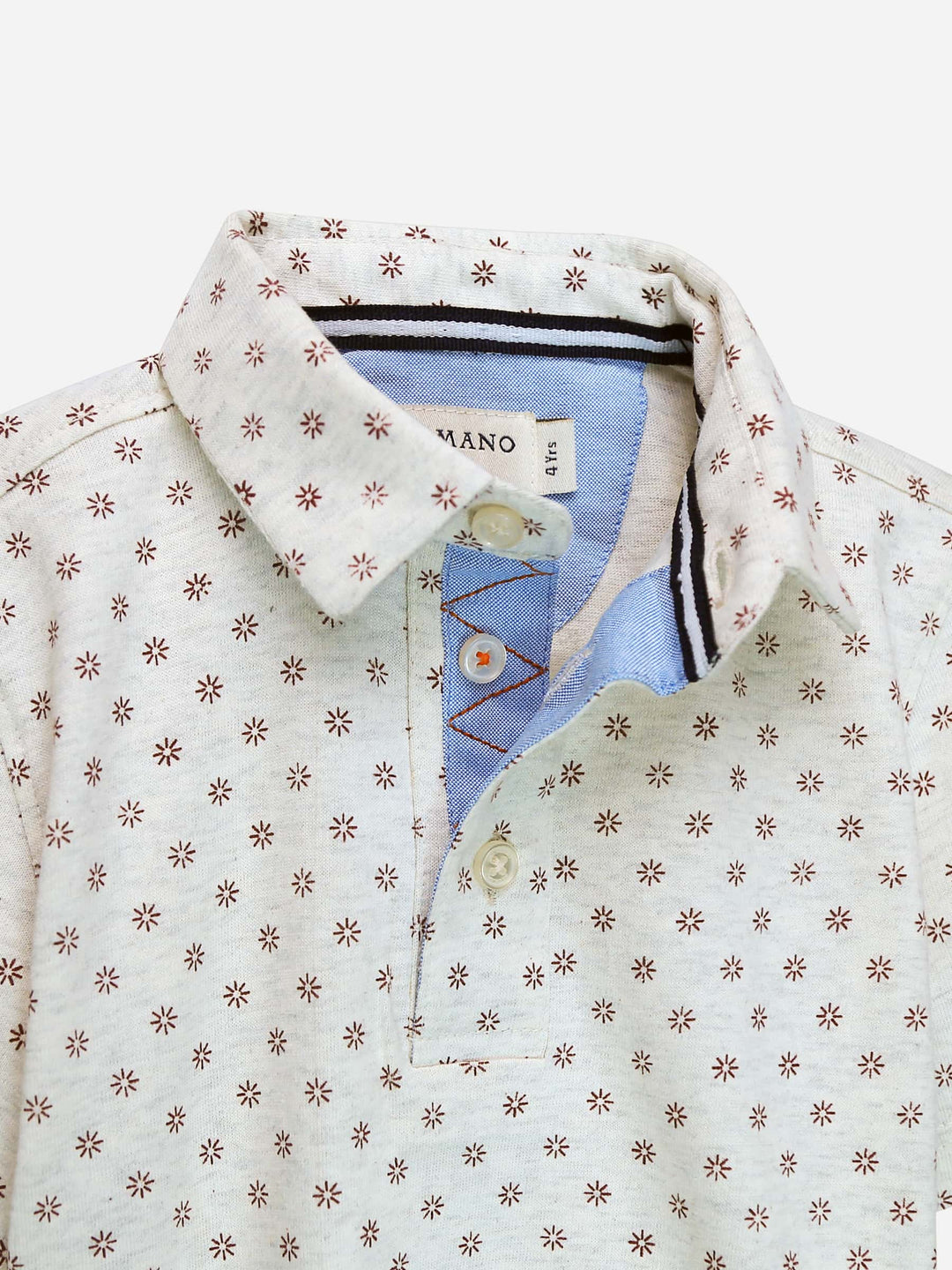 Beige Printed Polo Shirt Brumano Pakistan