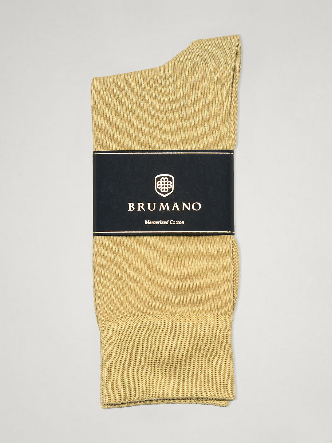 Beige Ribbed Mercerized Socks Brumano Pakistan