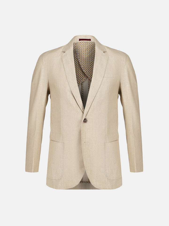 Beige Linen Blended Blazer Brumano Pakistan