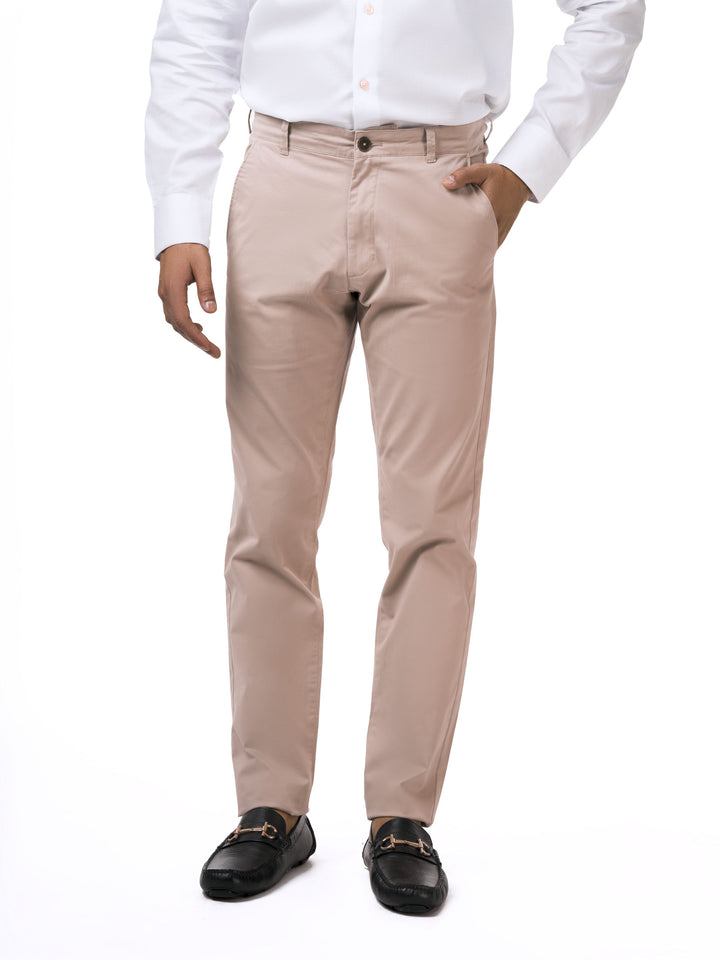 Beige Slim Fit Satin Chino Brumano Pakistan