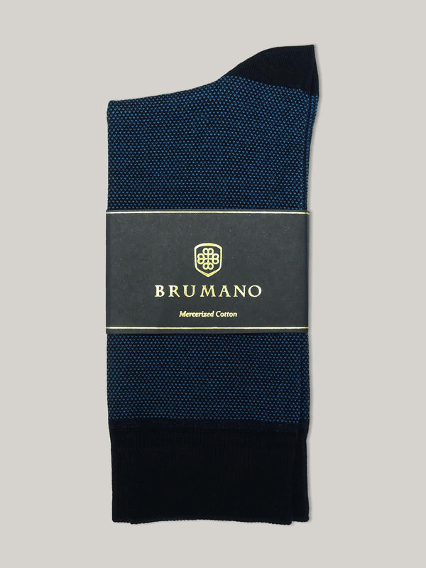 Black & Blue Dobby Mercerized Socks Brumano Pakistan