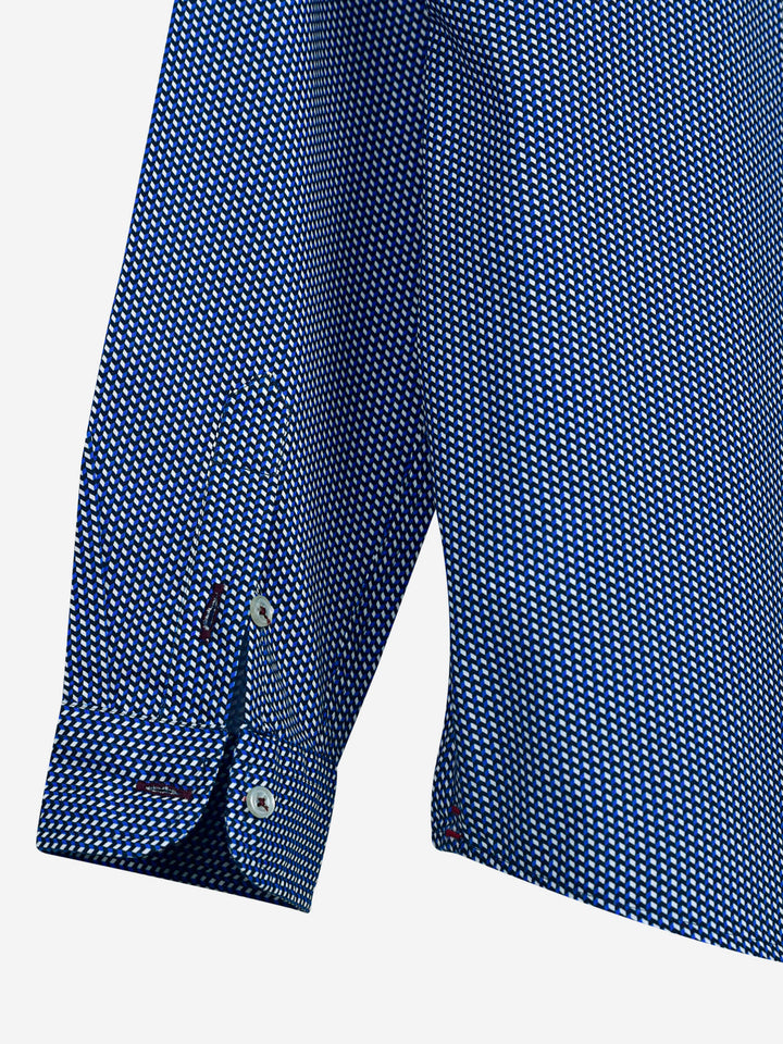 Black & Blue Printed Casual Long Sleeve Shirt Brumano Pakistan