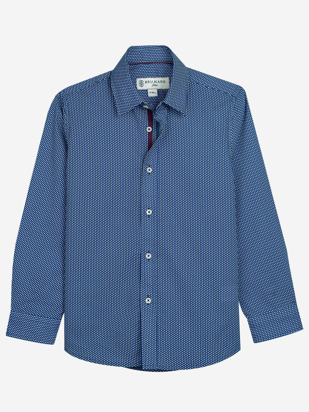 Black & Blue Printed Casual Long Sleeve Shirt Brumano Pakistan