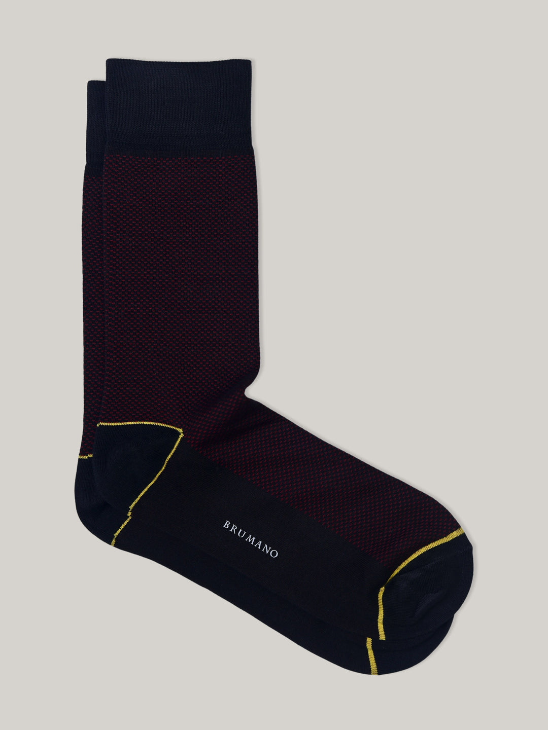 Black & Burgundy Dobby Cotton Socks Brumano Pakistan