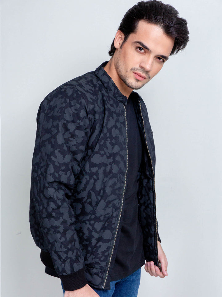 Black Camouflage Quilted Jacket Brumano Pakistan