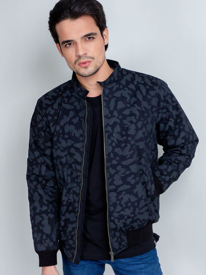 Black Camouflage Quilted Jacket Brumano Pakistan