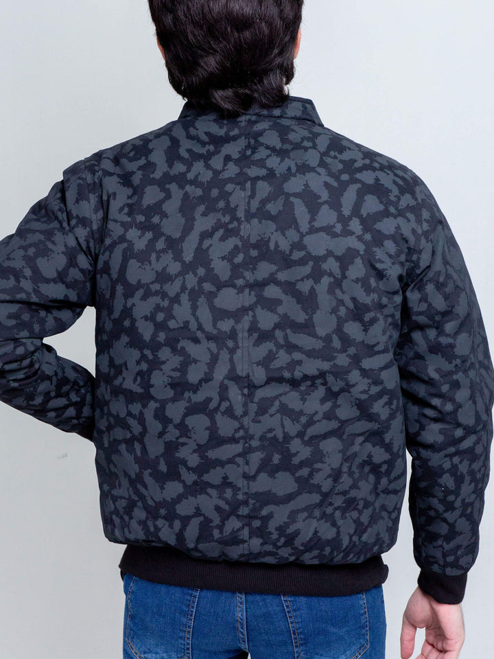 Black Camouflage Quilted Jacket Brumano Pakistan