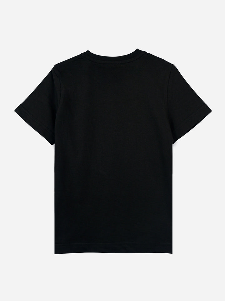 Black Graphic Printed Casual T-Shirt Brumano Pakistan