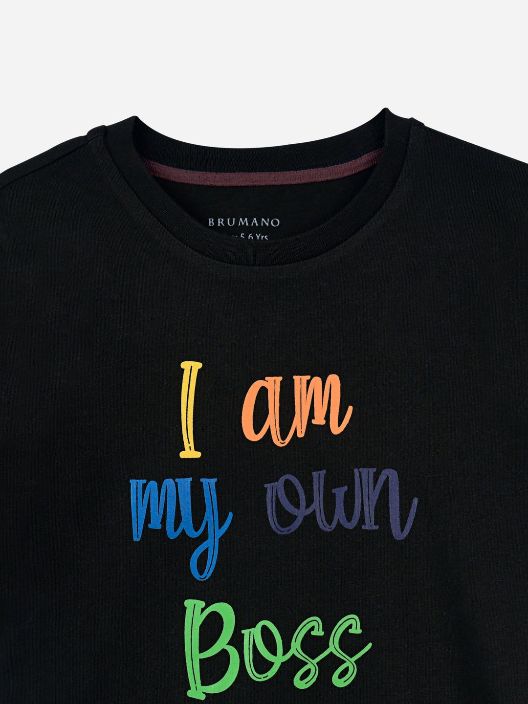 Black Graphic Printed Casual T-Shirt Brumano Pakistan