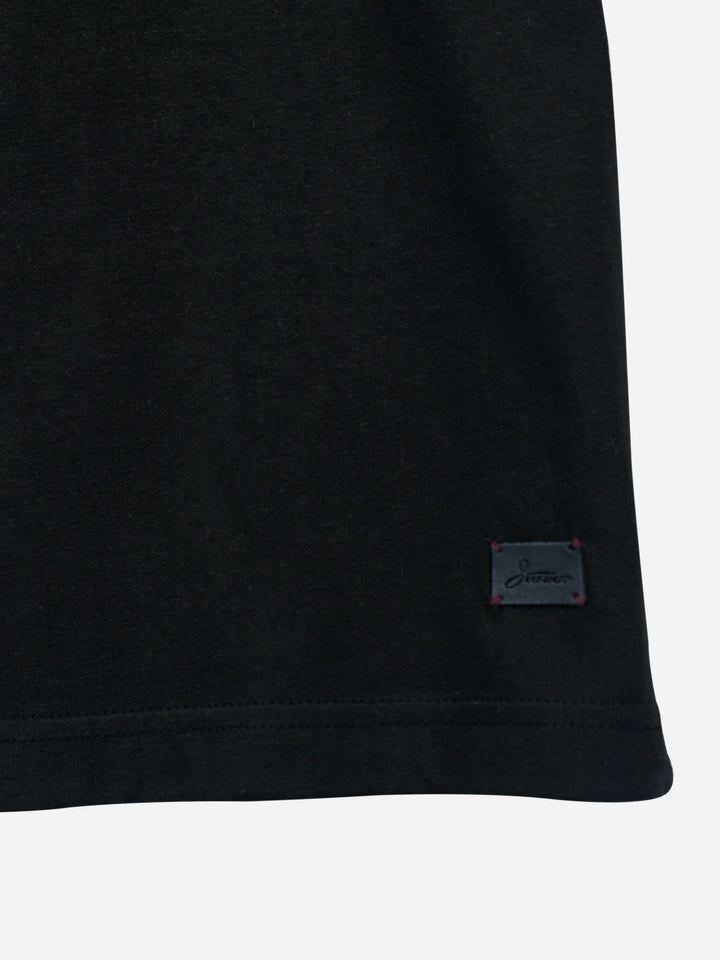 Black Graphic Printed Casual T-Shirt Brumano Pakistan