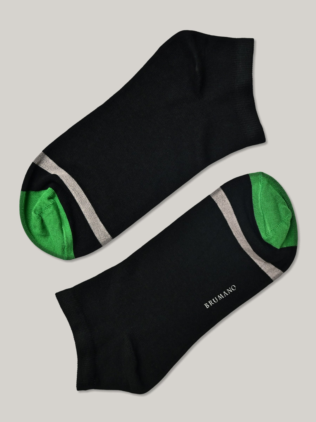 Black & Green Cotton Ankle Socks Brumano Pakistan