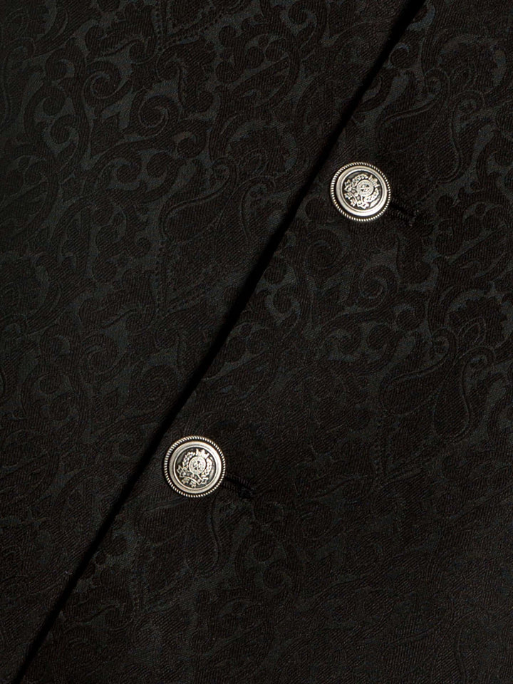 Black Jacquard Waistcoat Brumano Pakistan