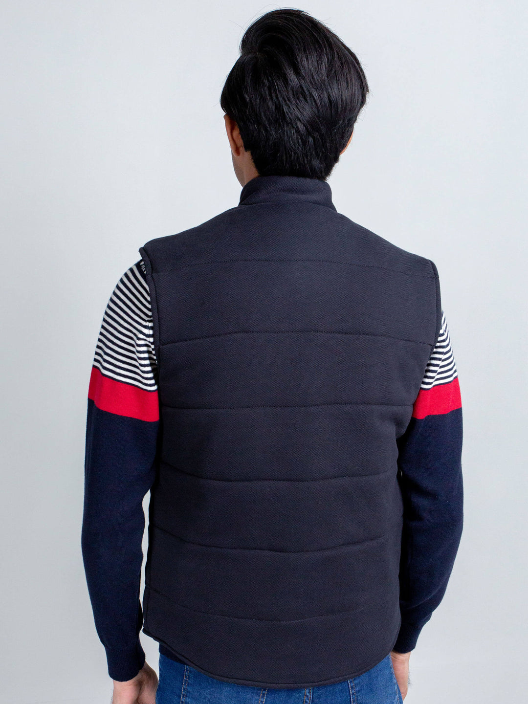 Black Knitted Sleeveless Vest Brumano Pakistan