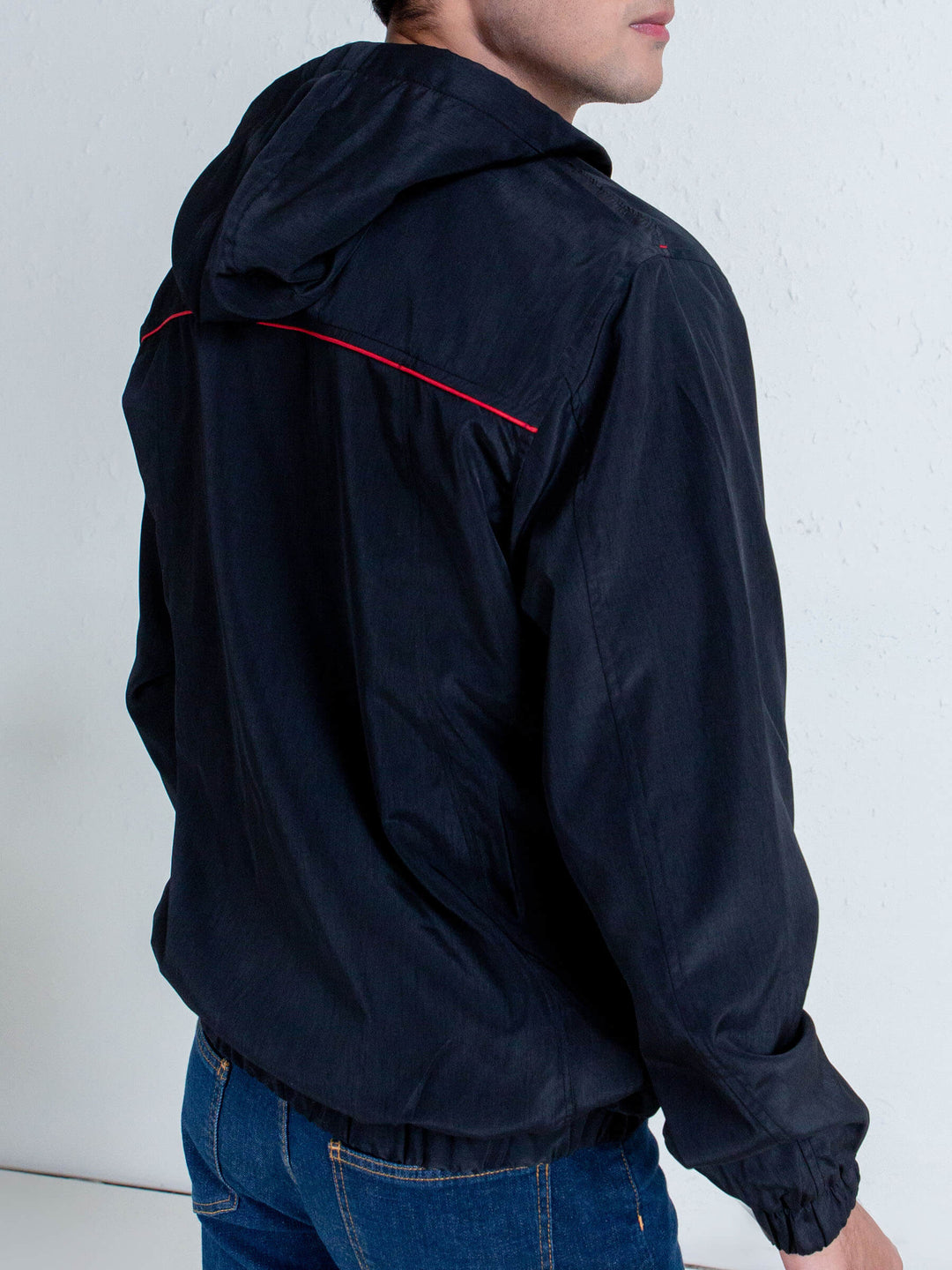 Black Lightweight Sporty Hoodie Brumano Pakistan