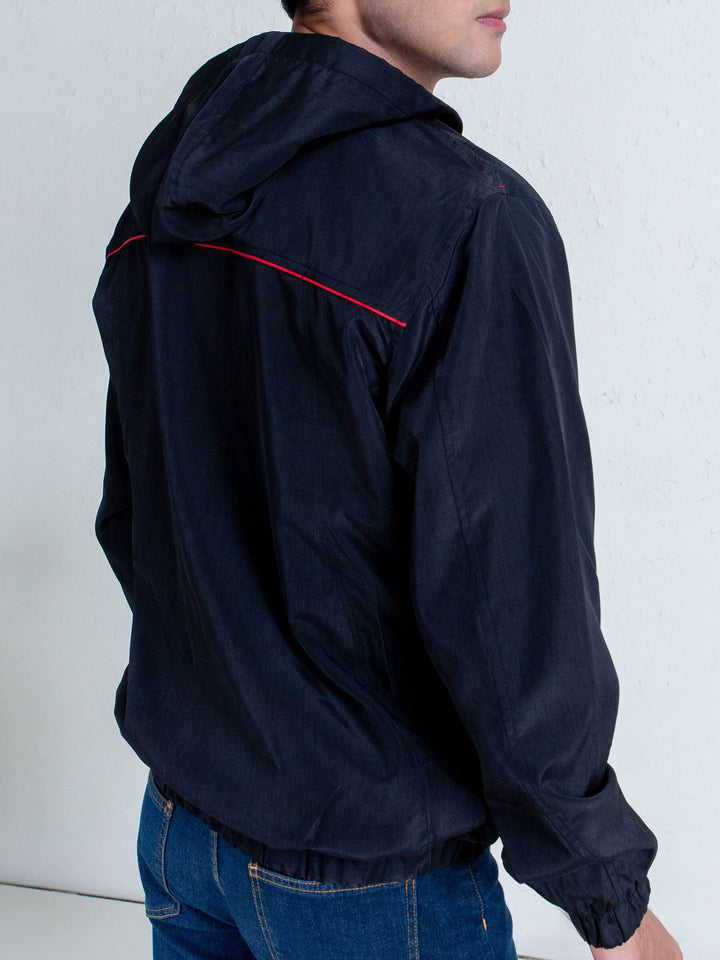 Black Lightweight Sporty Hoodie Brumano Pakistan