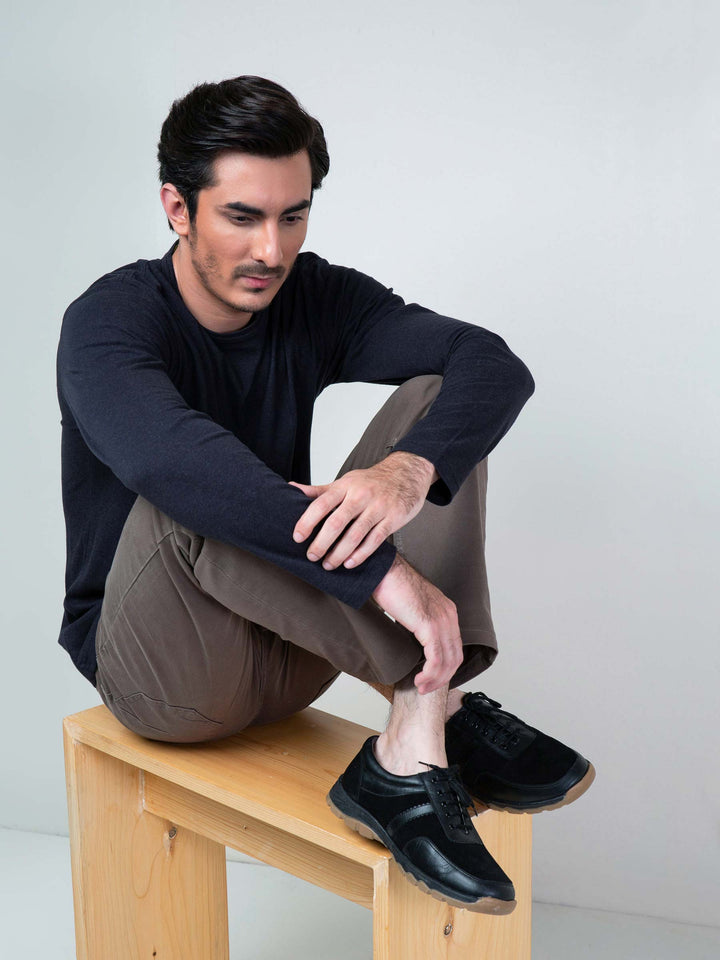 Black Long Sleeve T-Shirt Brumano Pakistan