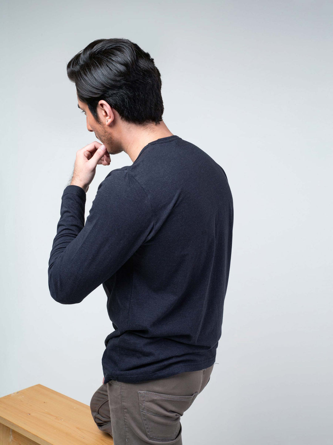 Black Long Sleeve T-Shirt Brumano Pakistan