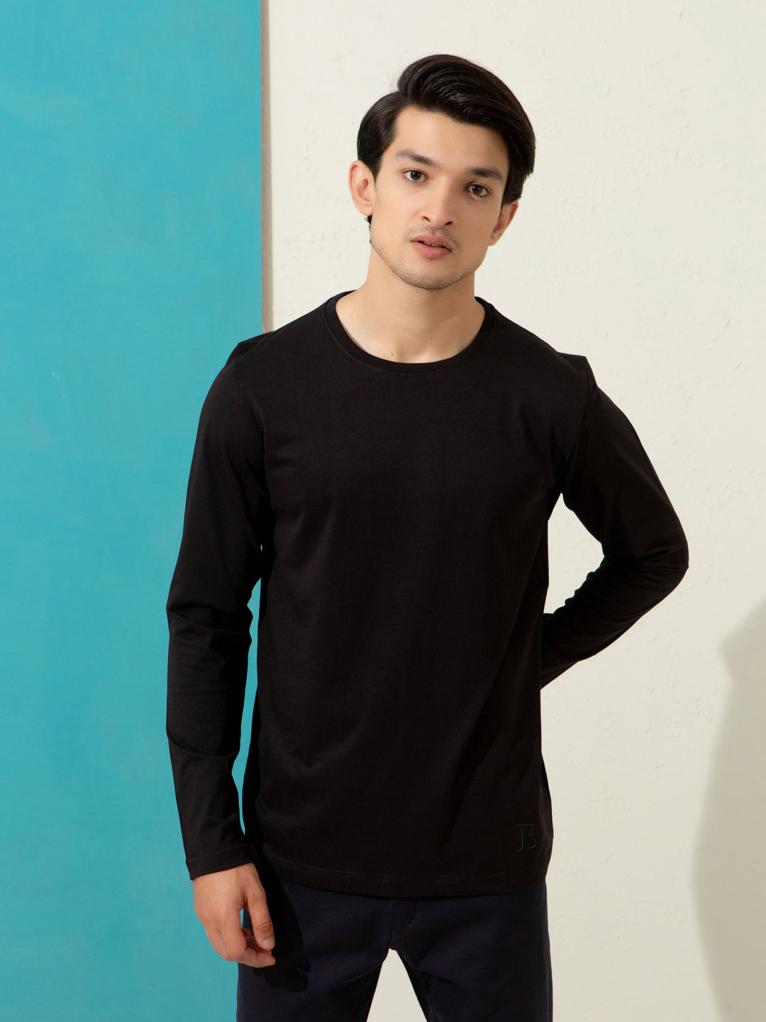 Black Long Sleeve T-Shirt Brumano Pakistan