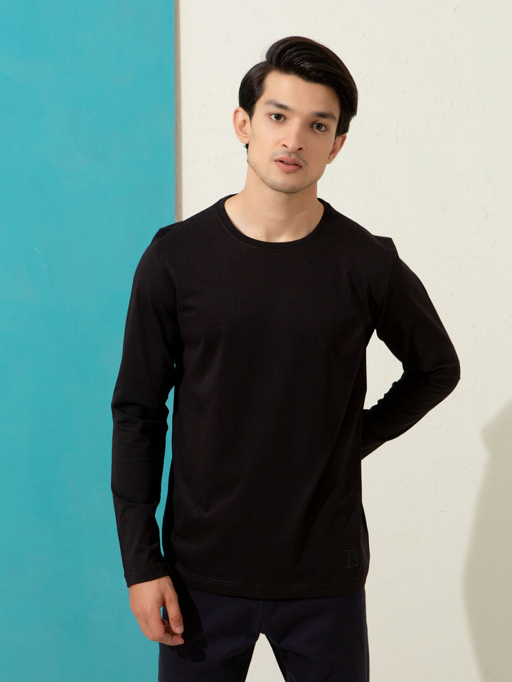 Black Long Sleeve T-Shirt Brumano Pakistan