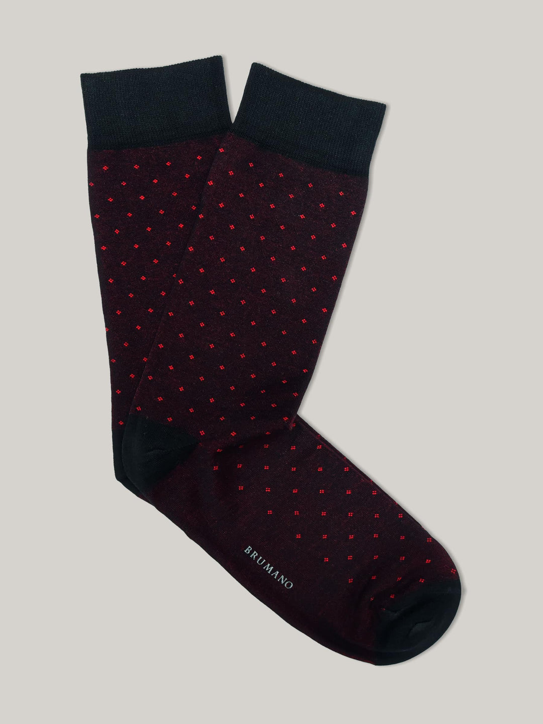 Black & Maroon Cut Flower Mercerized Socks Brumano Pakistan