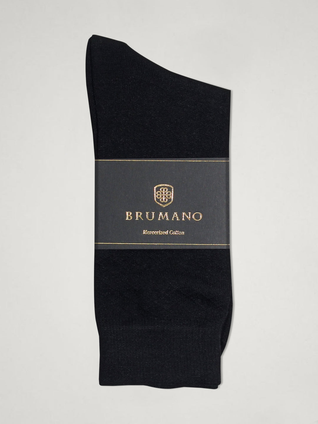 Black Mercerized Patterned Socks