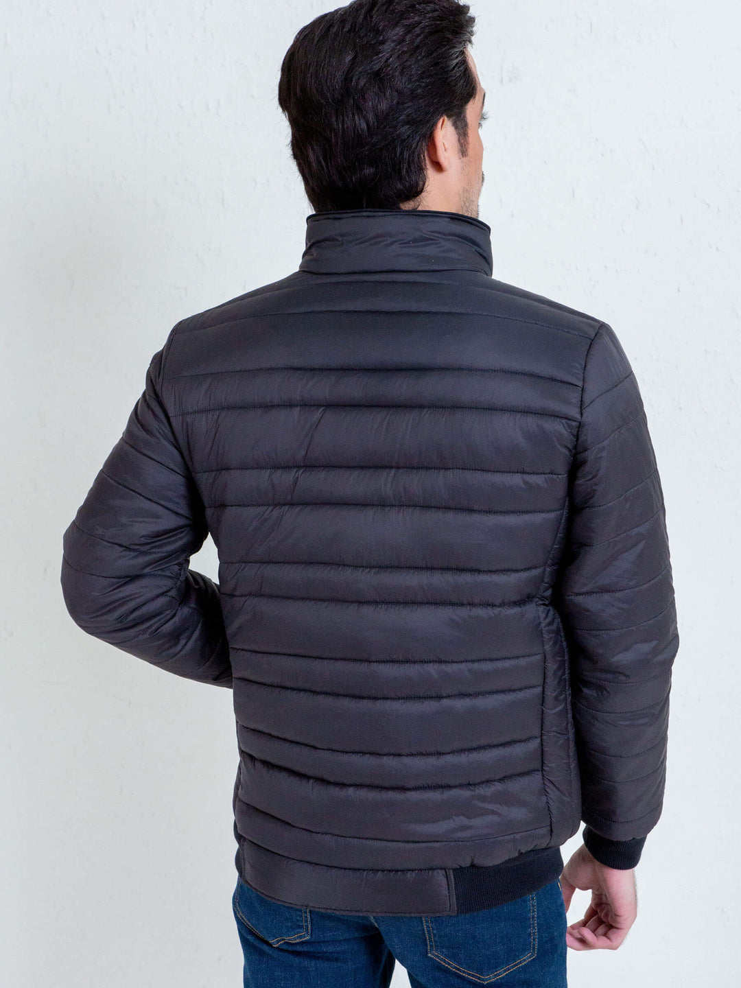 Black Nylon Puffer Jacket Brumano Pakistan
