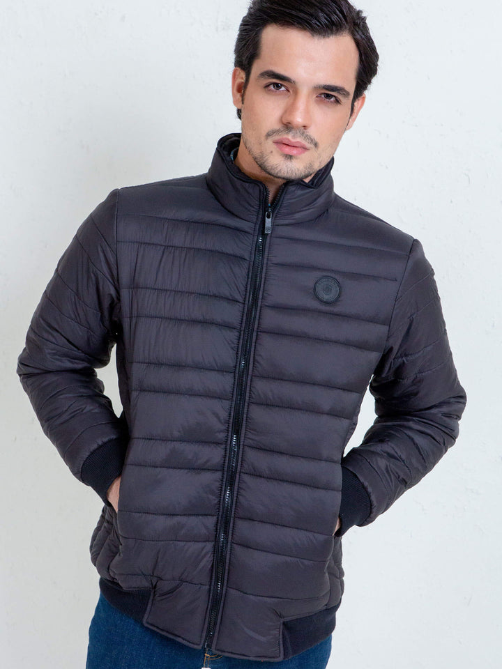 Black Nylon Puffer Jacket Brumano Pakistan