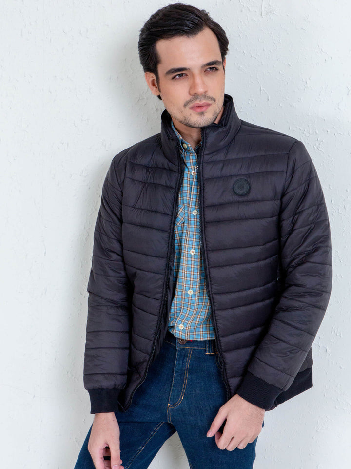 Black Nylon Puffer Jacket Brumano Pakistan