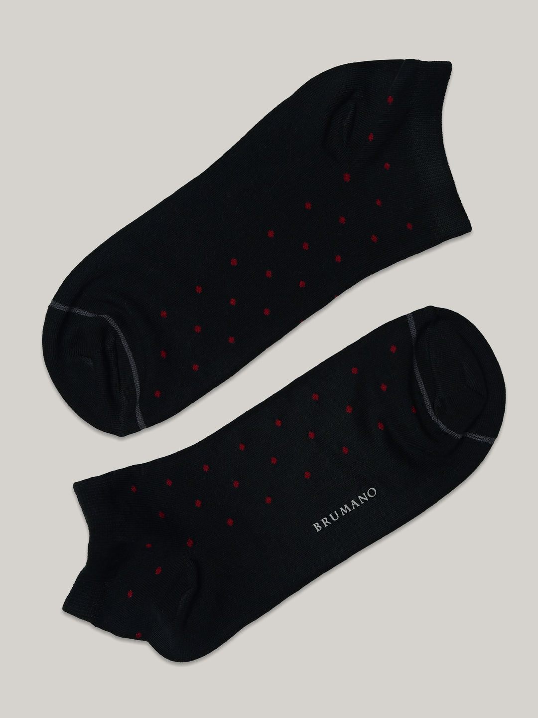 Black Polka Dot Cotton Ankle Socks Brumano Pakistan