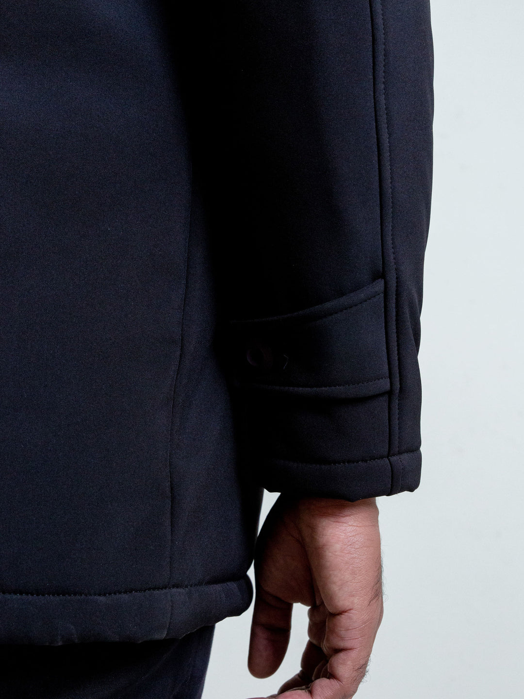 Black Quilted Long Coat Jacket - Limited Edition Brumano Pakistan
