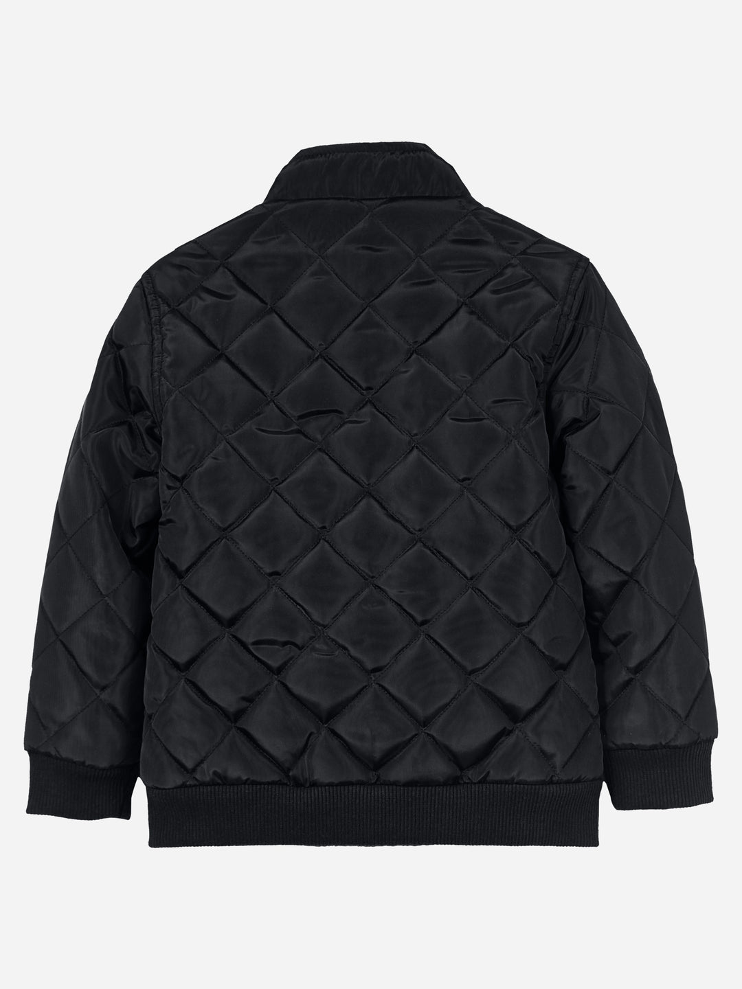 Black Quilted Mock Neck Casual Jacket Brumano Pakistan