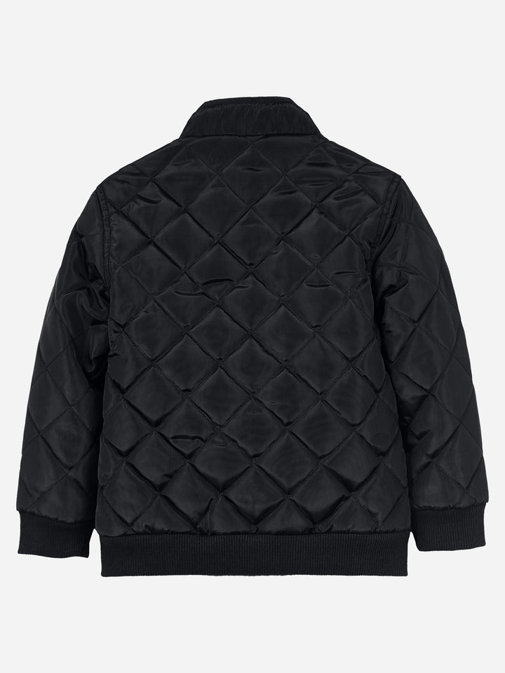 Black Quilted Mock Neck Casual Jacket Brumano Pakistan