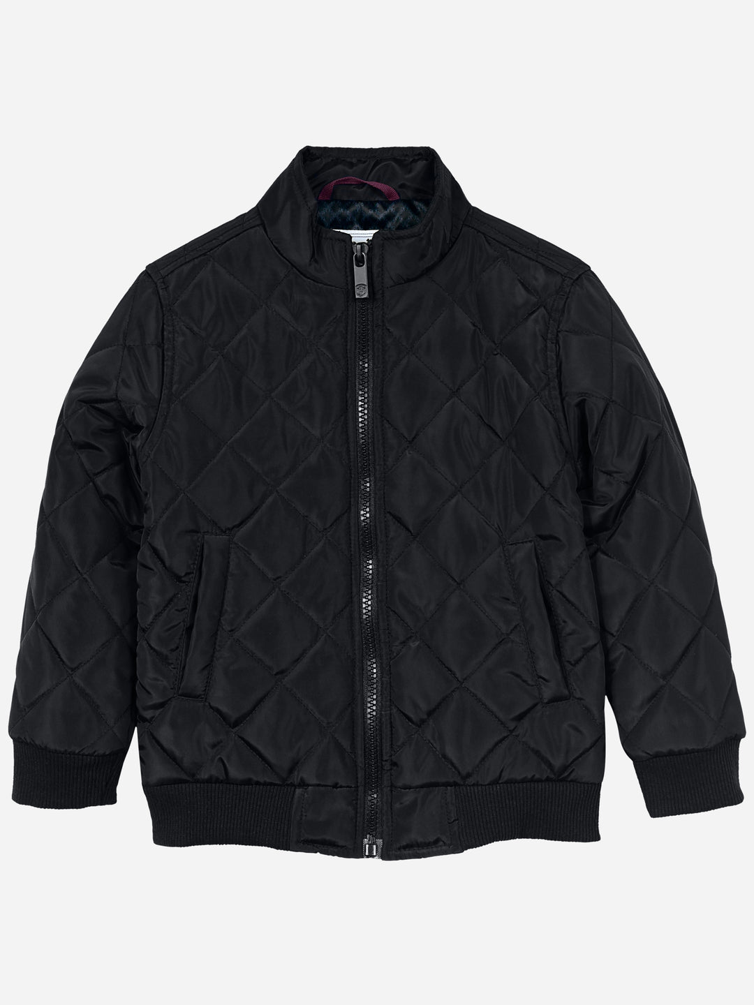 Black Quilted Mock Neck Casual Jacket Brumano Pakistan