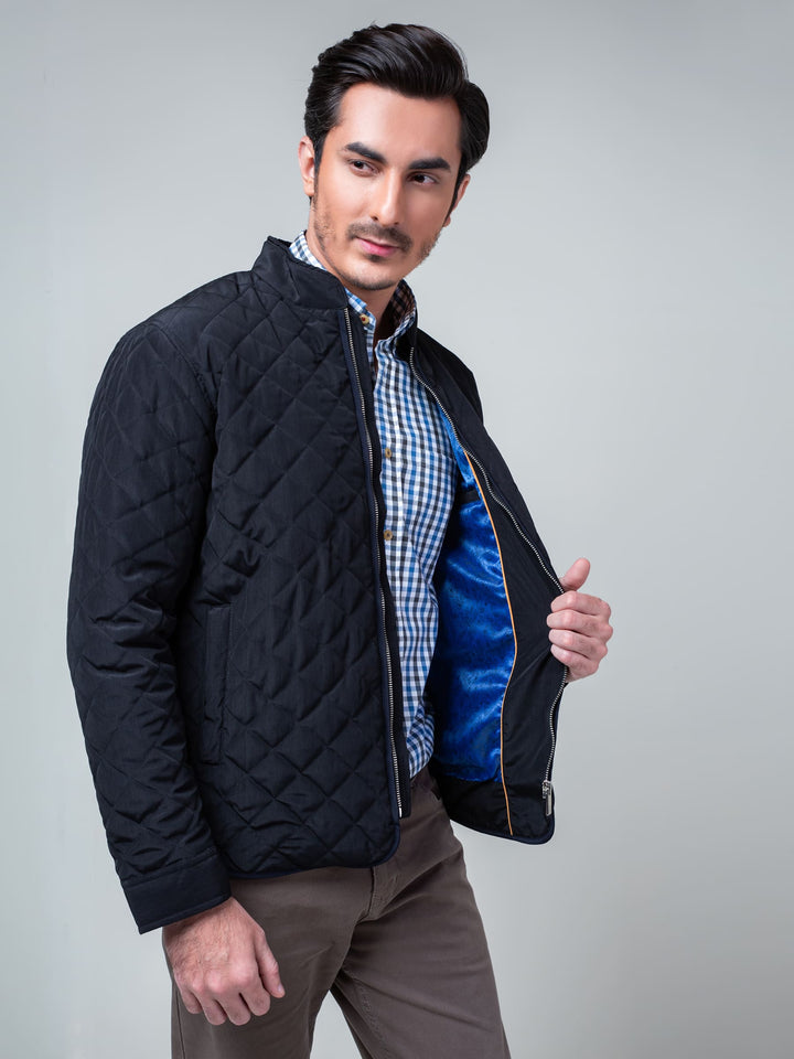 Black Quilted Padded Jacket Brumano Pakistan