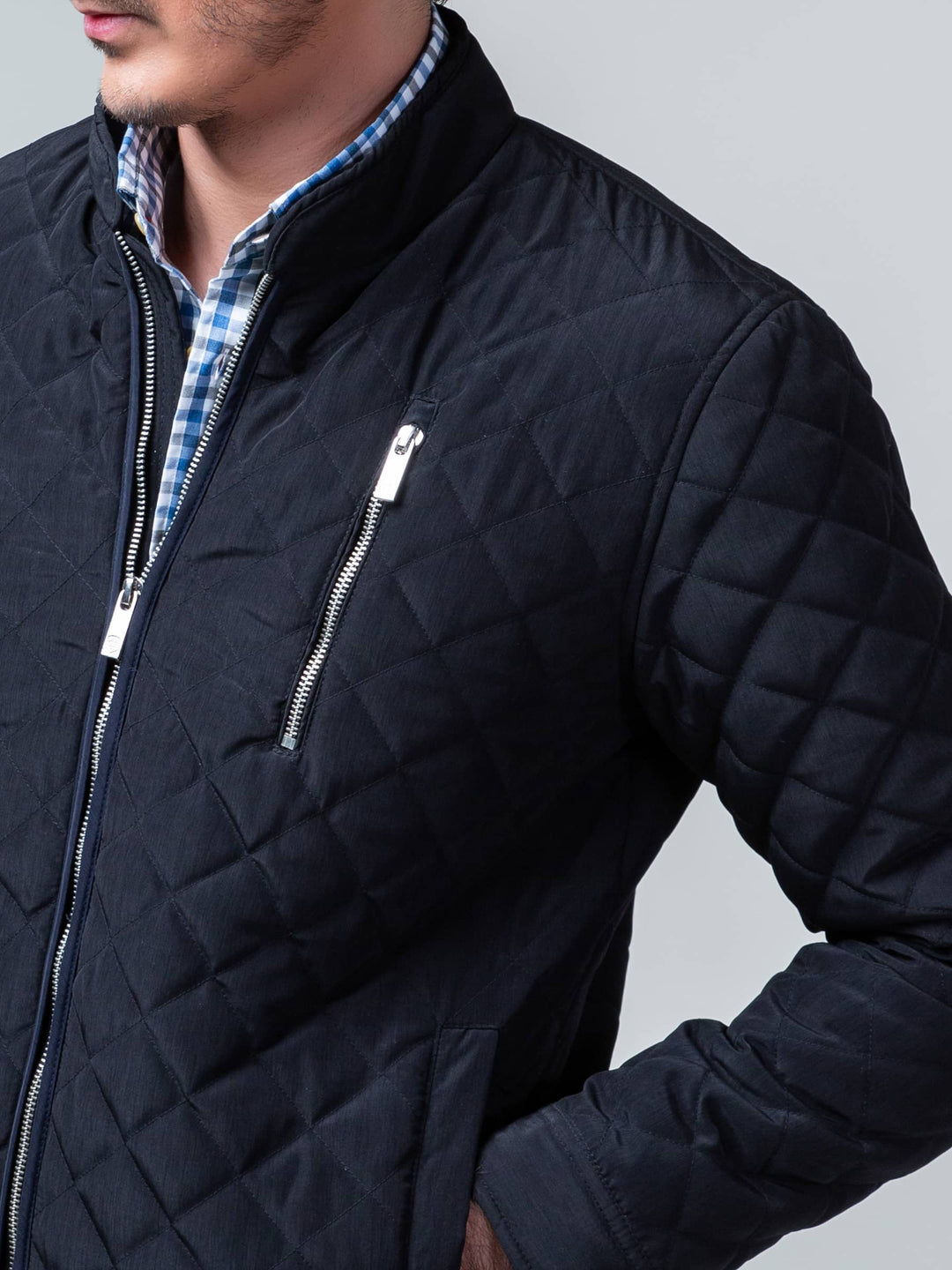 Black Quilted Padded Jacket Brumano Pakistan