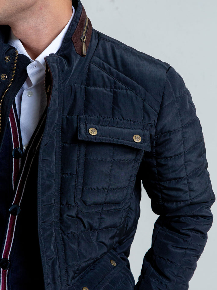Black Quilted Sporty Coat Jacket Brumano Pakistan