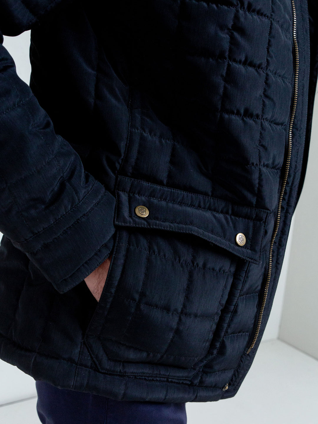 Black Quilted Sporty Coat Jacket Brumano Pakistan