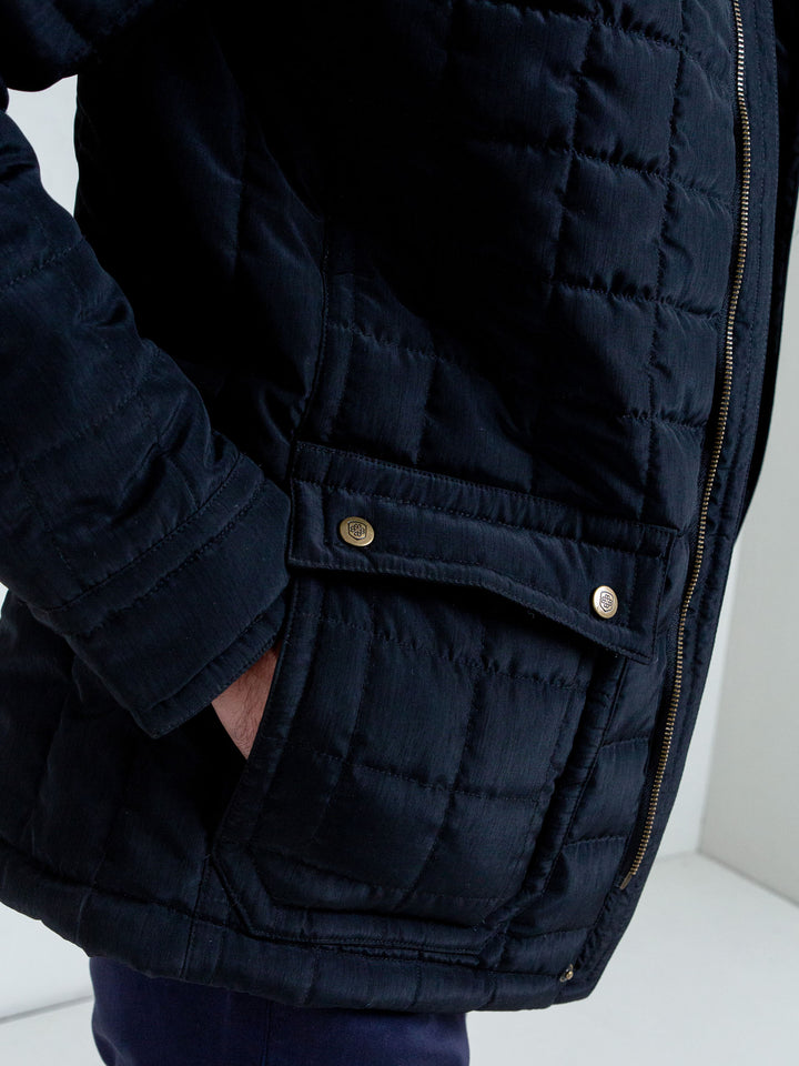 Black Quilted Sporty Coat Jacket Brumano Pakistan