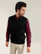 Black Sleeveless Cable Knitted Sweater Brumano Pakistan