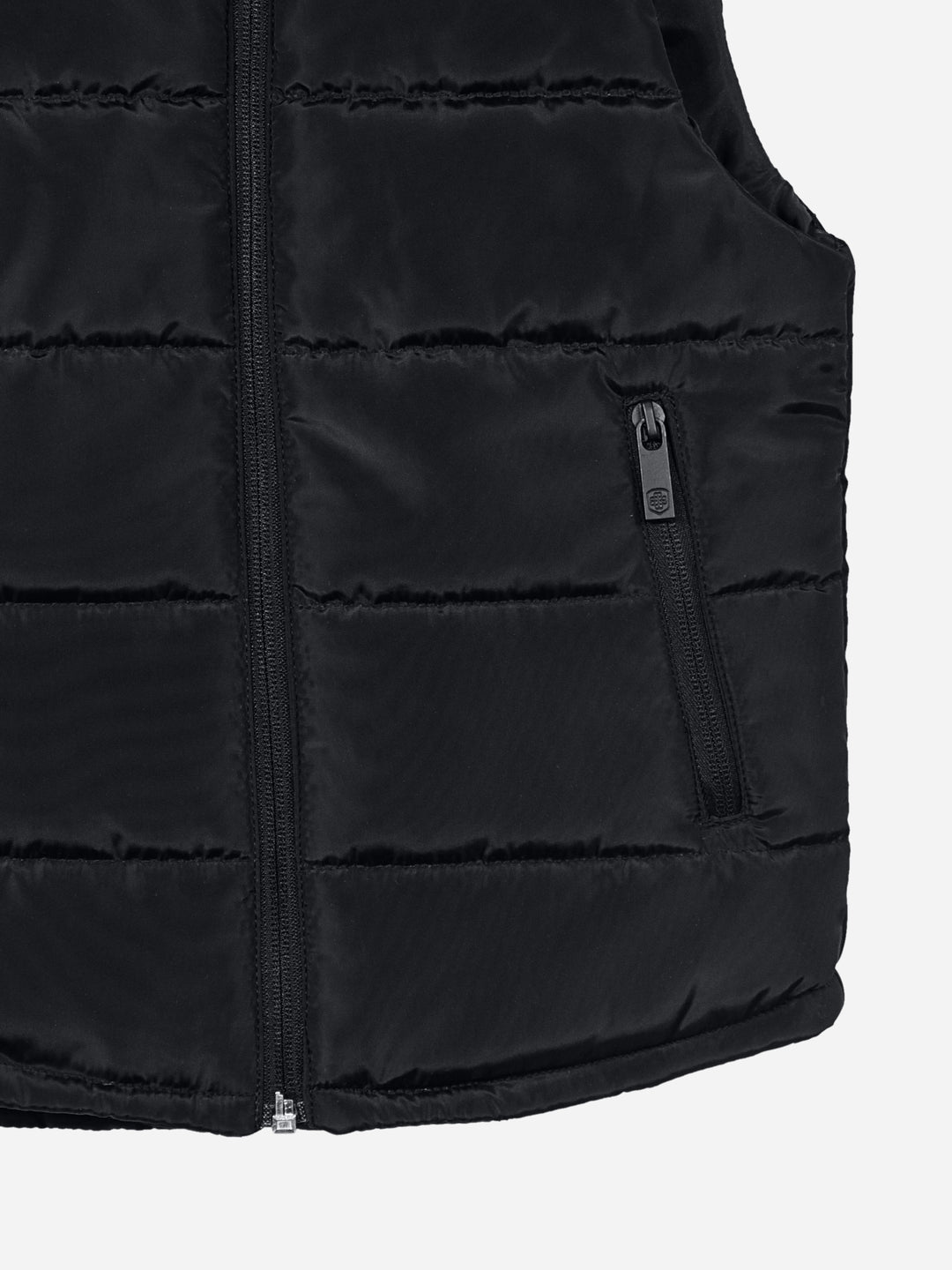 Black Sleeveless Casual Puffer Jacket Brumano Pakistan