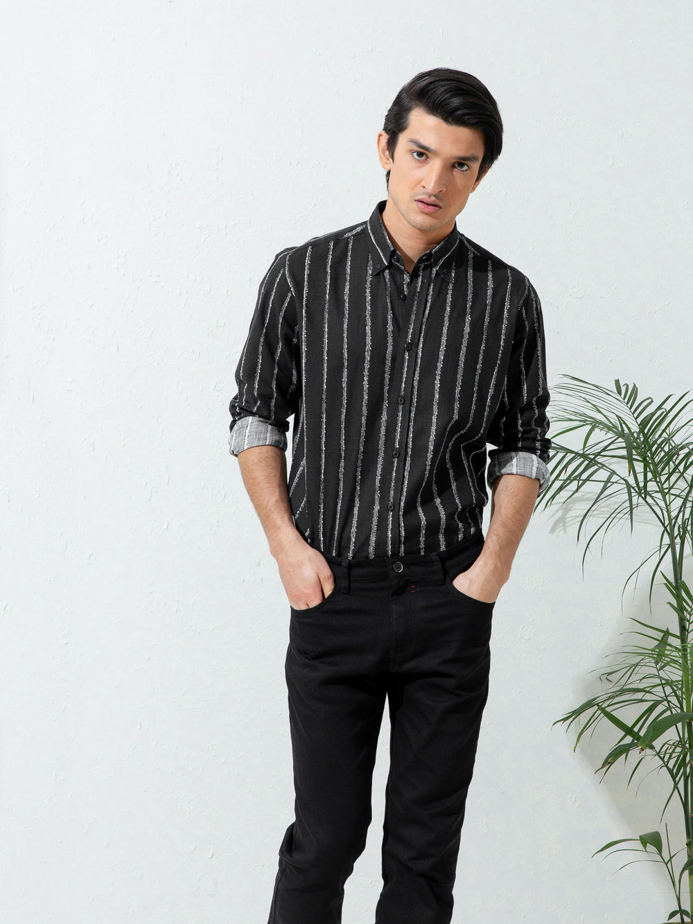 Black Striped Shirt