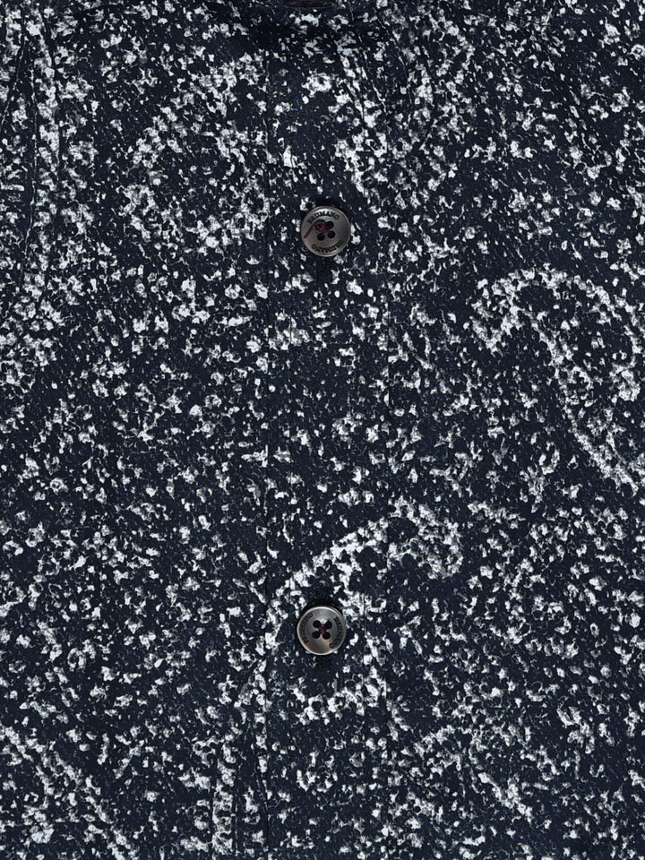 Black Large Paisley Printed shirt Brumano Pakistan