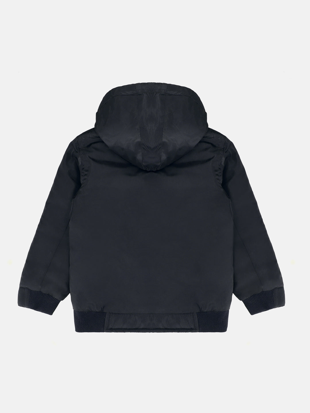 Black Quilted Casual Jacket With Hoodie Brumano Pakistan