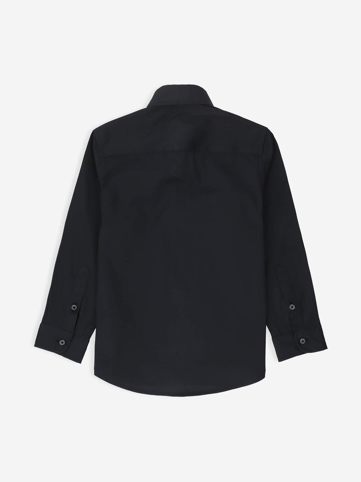 Black Satin Casual Long Sleeve Shirt Brumano Pakistan