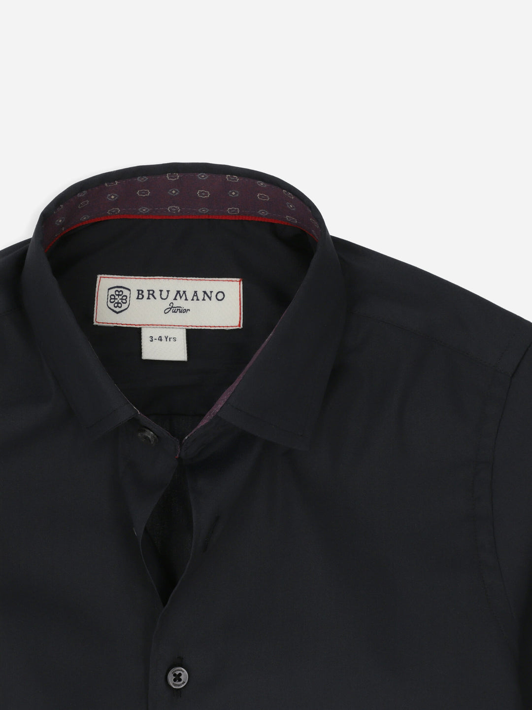 Black Satin Casual Long Sleeve Shirt Brumano Pakistan