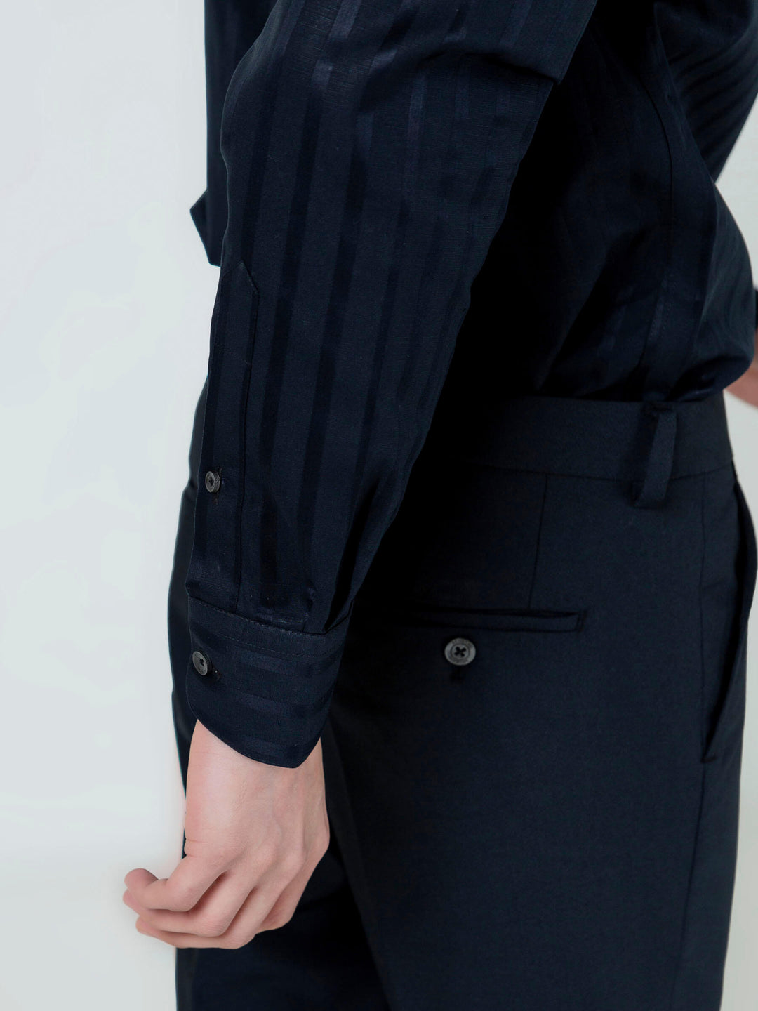 Black Striped Formal Shirt Brumano Pakistan
