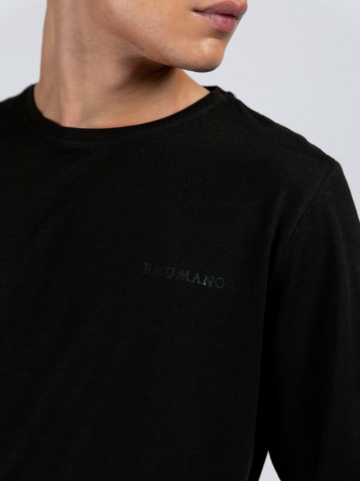 Black Super Soft Long Sleeve T-Shirt Brumano Pakistan