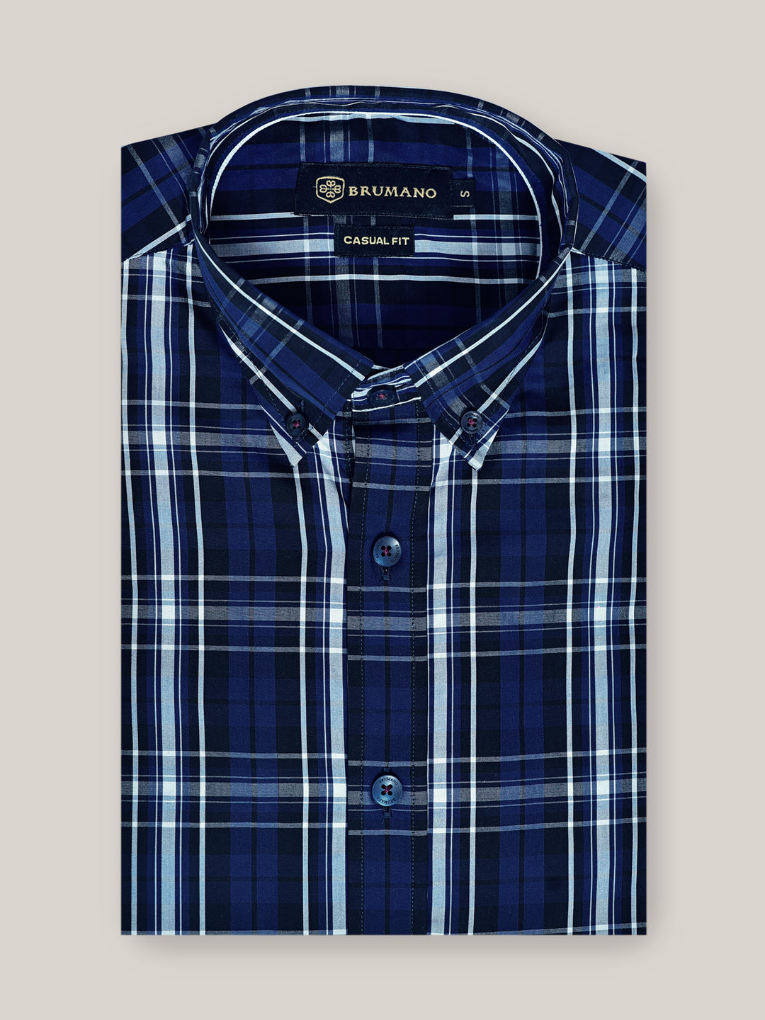 Black & Blue Checkered Shirt Brumano Pakistan
