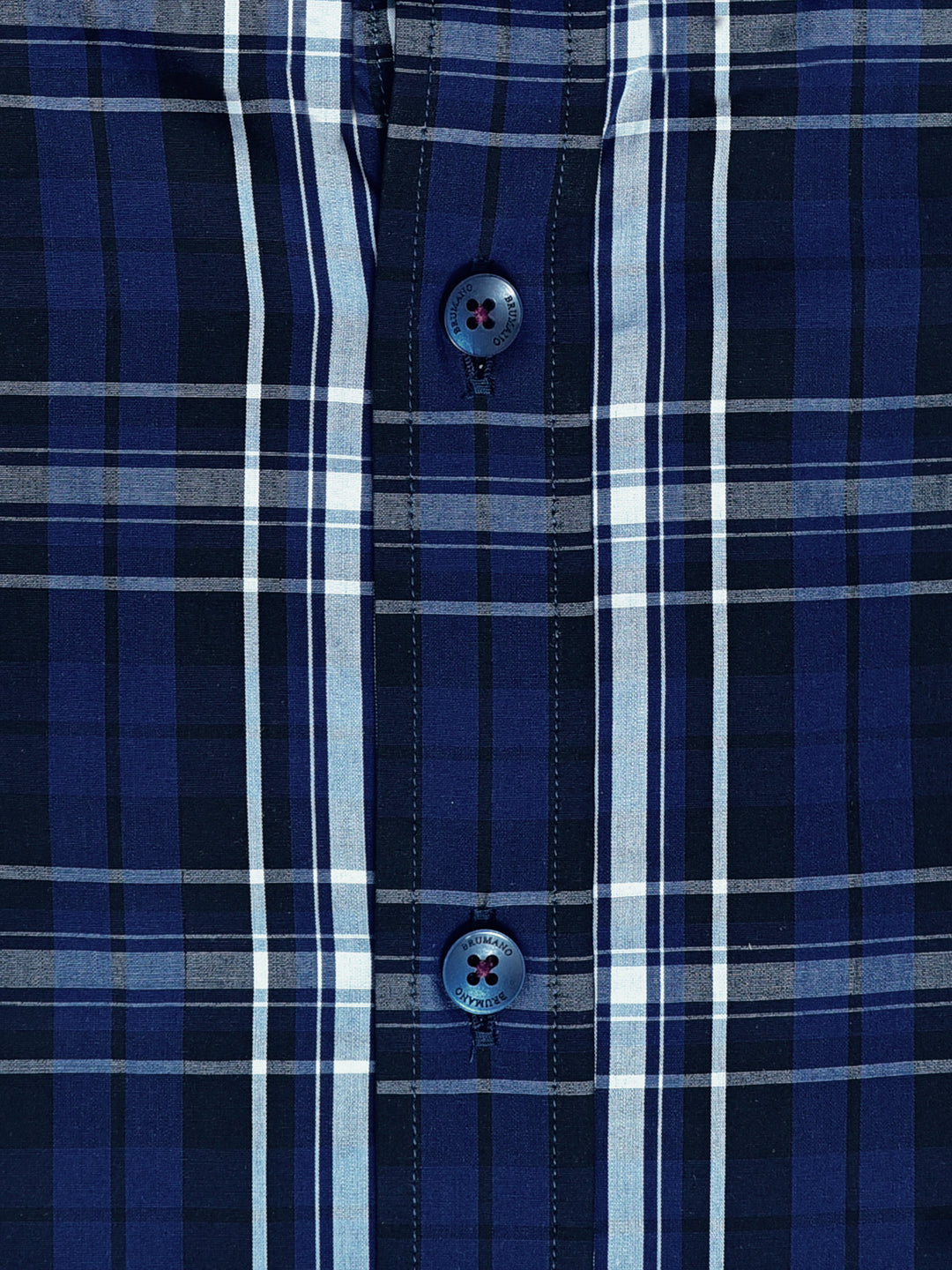 Black & Blue Checkered Shirt Brumano Pakistan