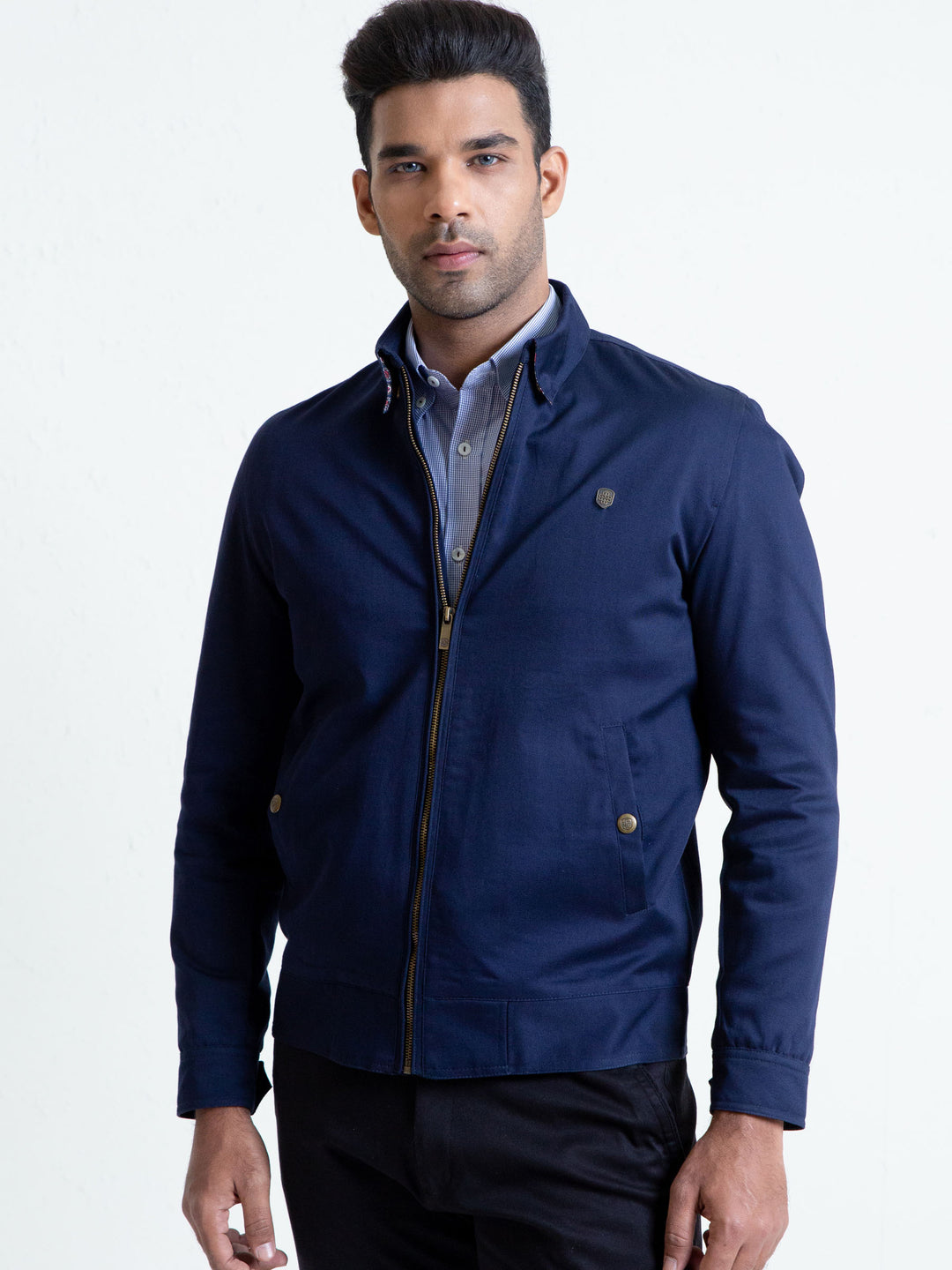 Blue Baracuta Twill Jacket Brumano Pakistan